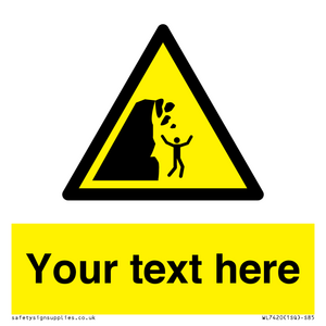 Custom Warning unstable cliff